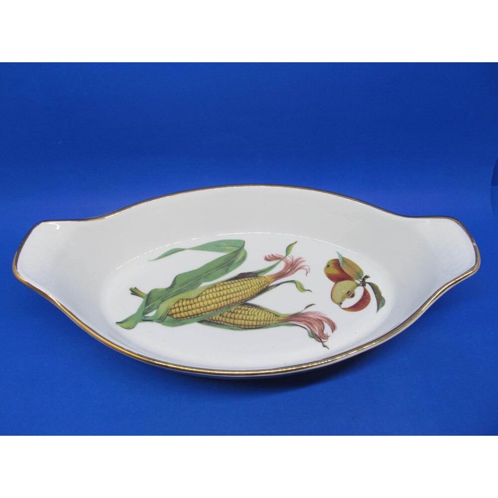 Royal Worcester Evesham Corn 14" Oval Fish Dish VGC